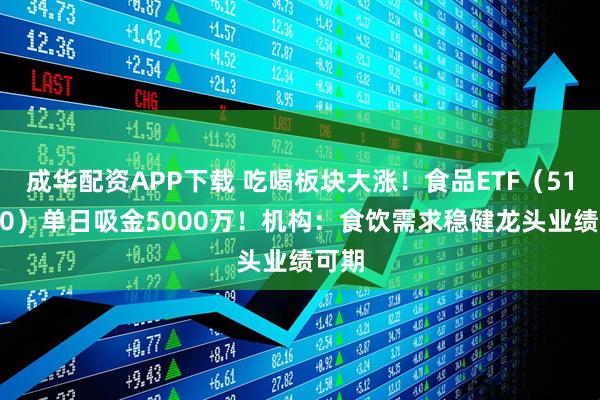 成华配资APP下载 吃喝板块大涨!食品ETF(515710)单日吸金5000万!机构:食饮需求稳健龙头业绩可期