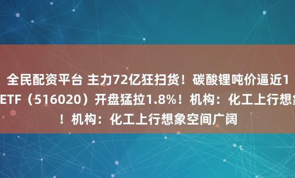 全民配资平台 主力72亿狂扫货！碳酸锂吨价逼近10万，化工ETF（516020）开盘猛拉1.8%！机构：化工上行想象空间广阔